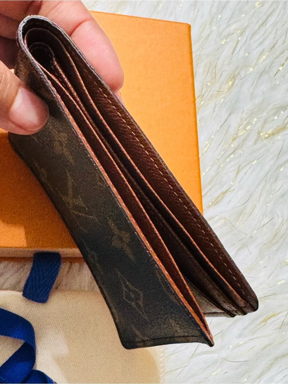 Louis Vuitton Multiple Bifold Mens wallet Mono with duster